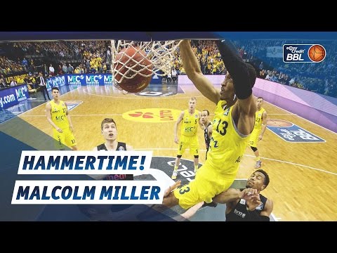 HAMMERTIME! Malcolm Miller verwertet spektakulär.