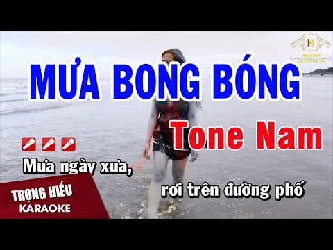 Karaoke Mưa Bong Bóng Tone Nam Nhạc Sống | Trọng Hiếu