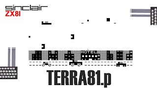 Gameplay of ZX81 game Terra 81. A ZX81 sideways shooter.
