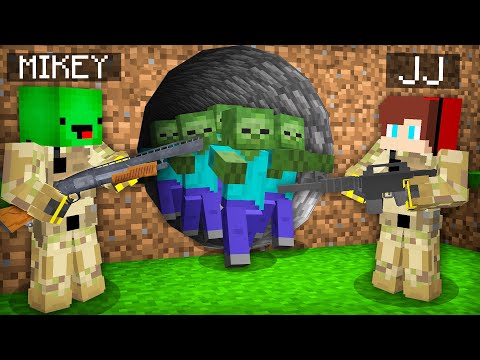 How Mikey & JJ Became Military vs Zombie Apocalypse in Minecraft (Maizen Mazien Mizen)