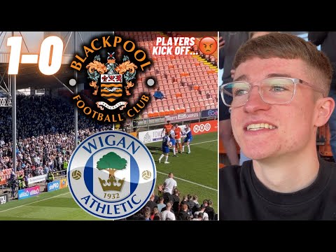 PLAYERS KICK OFF IN HEATED RELEGATION BATTLE! BLACKPOOL VS WIGAN ATHLETIC