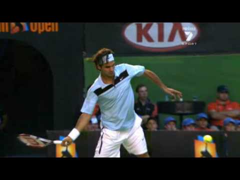 Federer forehand - slow motion