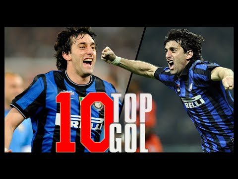 I 10 Gol più belli di Milito con la maglia dell'Inter