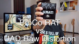 Video thumbnail for Pedal vs Plugin: The ProCo RAT distortion pedal vs the RAW UAD plugin by Paul Reno