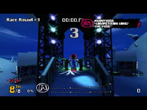 SSX On Tour (GameCube) - Quick Play Race as Mario (Dolphin 1440p)