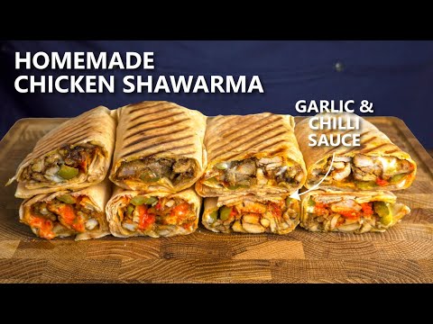 I made LEGIT CHICKEN SHAWARMA sandwiches at home and it was amazing!