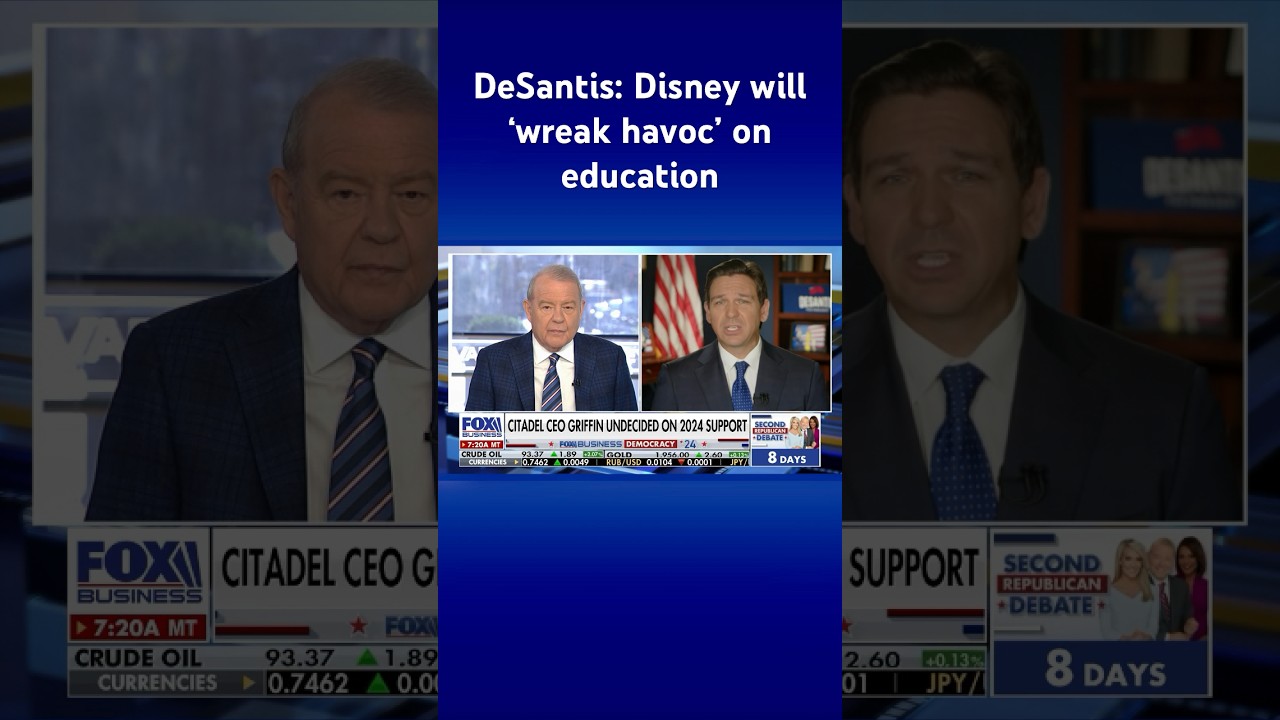 DeSantis says his fight against Disney is ‘nonnegotiable,' that he stands 'by it 100%’ #shorts