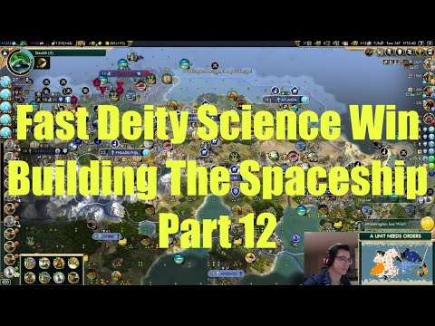 Civ 5 Deity Game 1: Fast Turn 167 Science Victory (Quick Speed) - Part 12 - Building The Spaceship