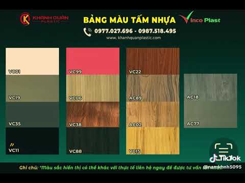bảng màu vincoplast