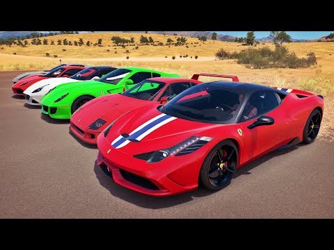Ferrari Only Race - 458 Speciale VS California T VS F40 VS 599 GTO VS 488 GTB VS F12 TDF - FH3