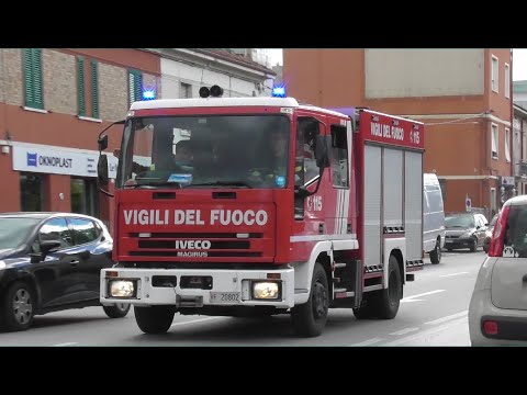 APS Iveco CityEuroFire & T6 Polisoccorso VVF Pesaro in Emergenza / Italian Fire Brigade in Emergency