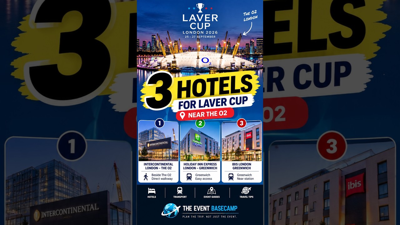 Laver Cup London 2026: 3 Hotels Near The O2