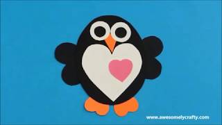 Heart Penguin Craft for Valentine's Day