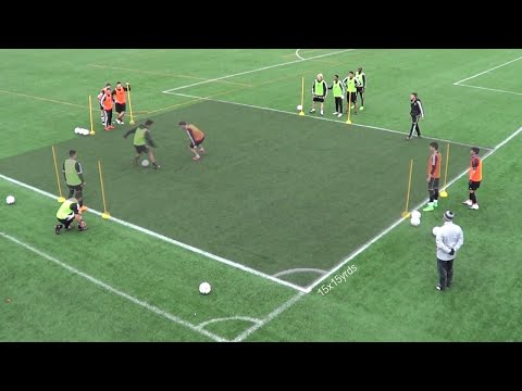 1vs1 Dribbling Soccer Drill | Attacking & Defending Exercises