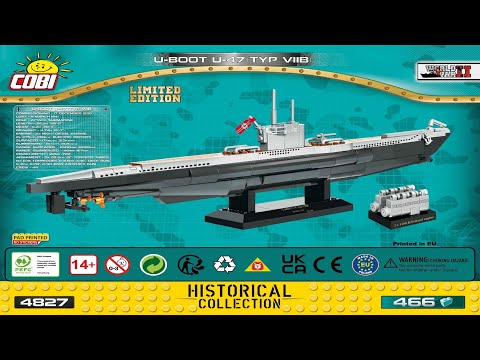 Cobi Instructions | Small Army / WW2 | 4827 | U-Boot U-47 TYP VII B Limited Edition
