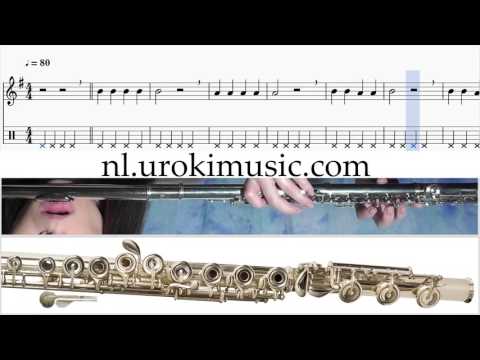 Fluit Leren Spelen Mary  Had a Little Lamb C#1 S#1 L#6 Fluitles Studie Klasse Muzieknoten Bladmuziek