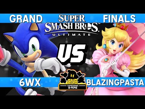 Smash Ultimate Tournament Grand Finals - 6WX (Sonic) vs BlazingPasta (Peach)  - CN:B-Airs 168