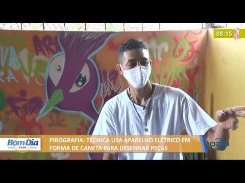 Pirografia usa aparelho elétrico em forma de caneta para desenhar peças 28 10 2021