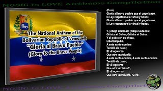 Venezuela National Anthem &quot;Gloria al Bravo Pueblo&quot; INSTRUMENTAL with lyrics