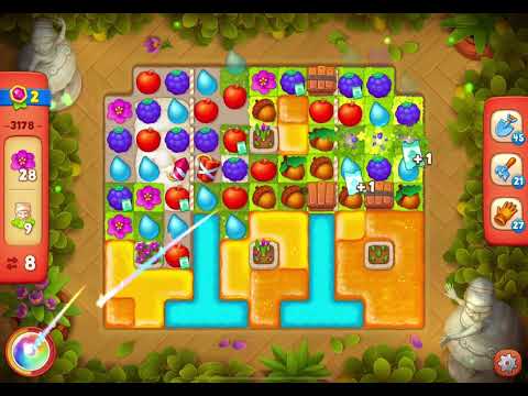 GardenScapes Level 3178 no boosters (15 moves)