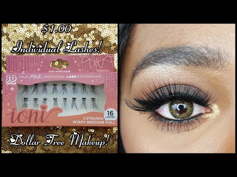 Ioni 3D Faux Mink Lashes • Ioni Individual Lashes • Dollar Tree Makeup