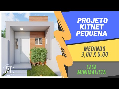 ✅PROJETO DE KITNET PEQUENA | CASA MINIMALISTA | 3,00X6,00 [2021] [007]