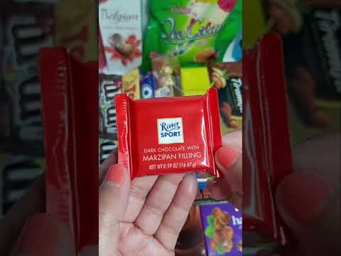 Ritter Sport Dark Chocolate with Marzipan Filling #shorts