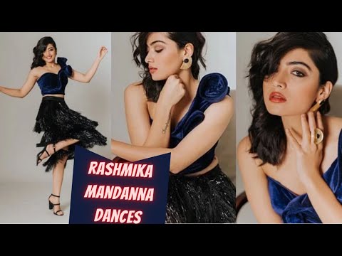 rashmika mandanna dancing in the sea beach solo I South indian famous actress Rashmika