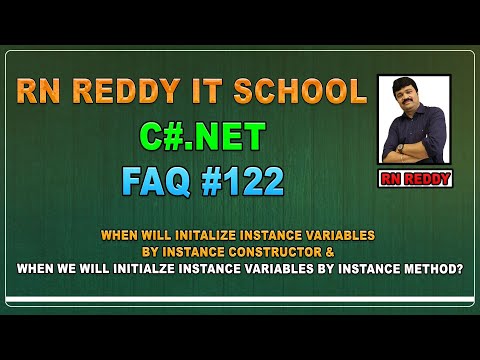 C# FAQ # 122 When will initalize instance variables by instance constructor?