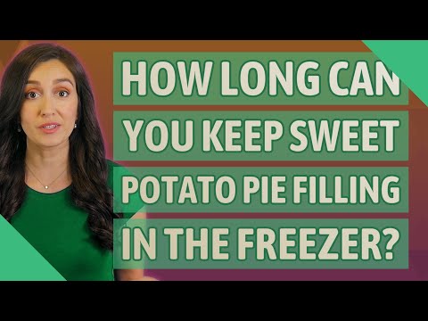 How long can you keep sweet potato pie filling in the freezer?