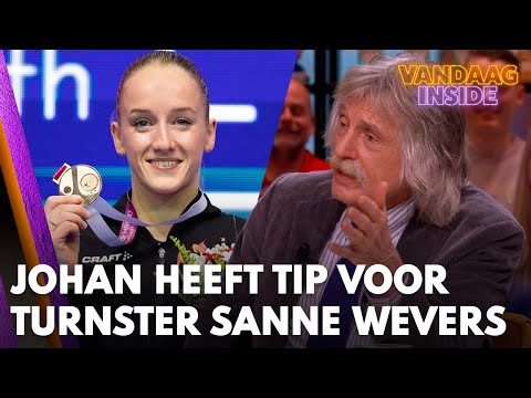 Johan heeft tip voor turnster Sanne Wevers: 'Ga leven, laat je eens beffen' | VANDAAG INSIDE
