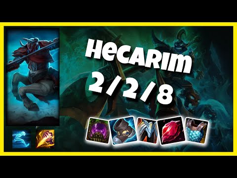 Hecarim vs Nidalee TURBO CHEMTANK KOREAN Challenger JUNGLE (2/2/8) - v10.24