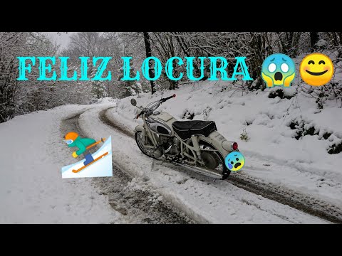 NIEVE EN ZARAUTZ!! Voy NEVANDO en MOTO BMW R69S al MONTE!! No te lo pierdas!!