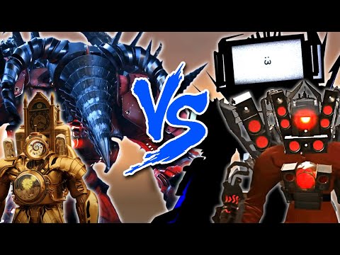 Titan Drillman e Clockman (Skibidi Toilet Multiverse) VS Titan TVman e Speakerman (Original)