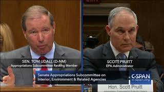 Exchange between Sen. Udall & EPA Administator Pruitt (C-SPAN)