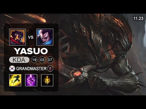 Yasuo Mid vs Viktor - KR Grandmaster - PreSeason 12 Patch 11.23