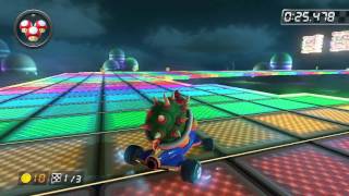 SNES Rainbow Road - 1:24.325 - Zhu (Mario Kart 8 World Record)