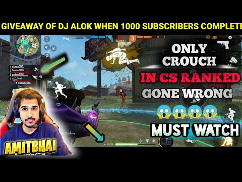 Only crouch challenge in free fire ||  only crouch kill challenge||must watch - garena free fire||