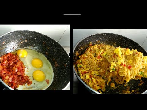 Simple Egg Maggi Masala/ How to make Egg Maggi In Kannada /  Quick Egg Maggi For Breakfast Video