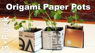 Origami Paper Seed Starting Pots - GardenFork