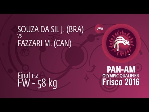 GOLD FW - 58 kg: M. FAZZARI (CAN) df. J. SOUZA DA SIL (BRA) by FALL, 10-3