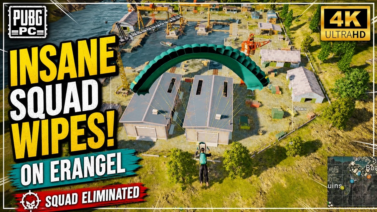 PUBG PC: INSANE SQUAD WIPES ON ERANGEL - 4K NO COMMENTARY