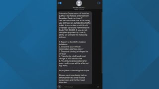 Colorado DMV flags new round of fraudulent texts