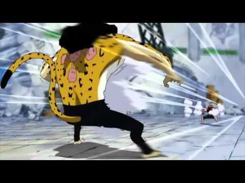 One Piece attaque finale - Luffy VS Lucci - Gomu gomu no Jet Gatling gun