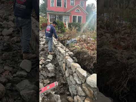 Cómo hacer muro de piedras.