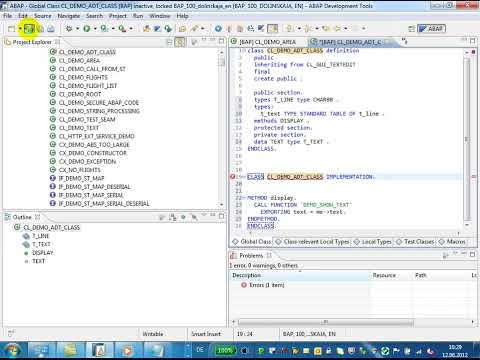ABAP in Eclipse Tutorials   Adding new objects to the ABAP Project