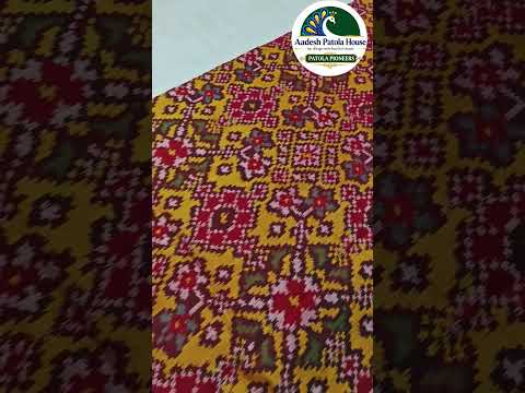 Red Selari Border Mustard Navratan Motifs Semi Ikat Chaniya Choli Dupatta