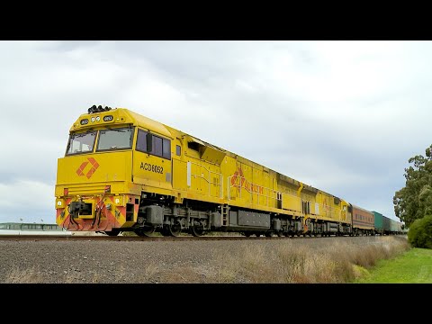 9751V Aurizon / TGE Container Train With ACD6052 & ACD6051 At Moorabool Loop  (29/8/2023) - PoathTV