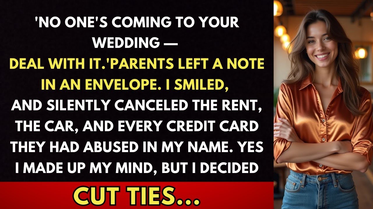 "No One's Coming To Your Wedding — Deal With It."Parents Left A Note In An Envelope, So I Cut Ties.