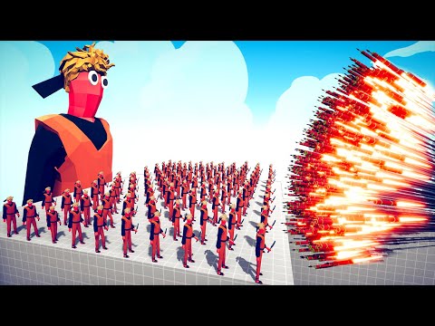 100x NARUTO UZUMAKI and GIANT NARUTO Vs EVERY GODS - Totally Accurate Battle Simulator TABS
